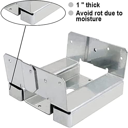 20pcs 4x4 Galvanized Steel Post Base Adjustable Concrete Anchors Deck Post  Bracket – Vikofan