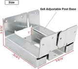10Pcs 6x6 Concrete Deck Post Anchor Base